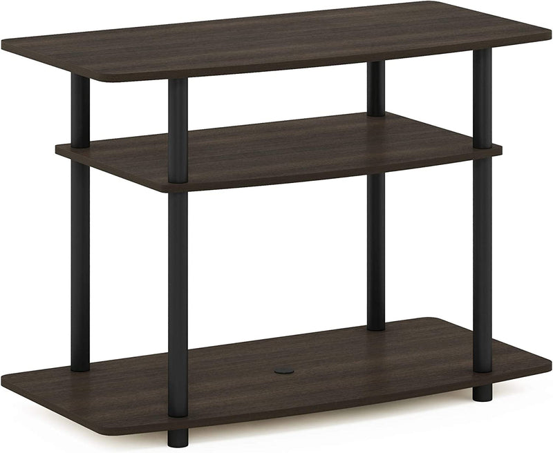 Furinno Turn-S-Tube No Tools 3-Tier Entertainment TV Stands, Espresso/Black