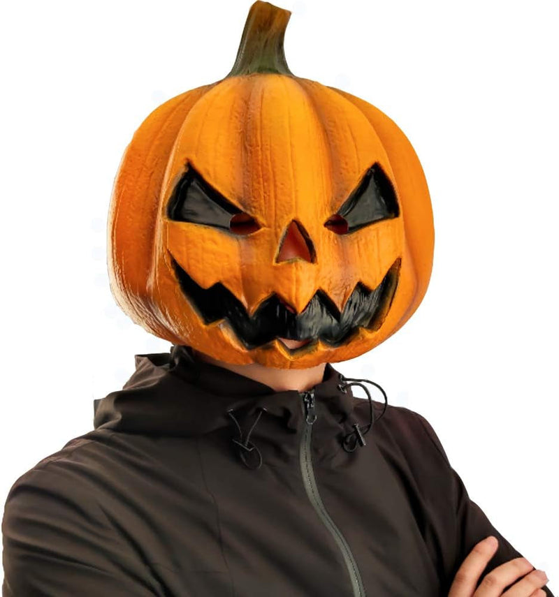 Creepy Party Halloween Jackolantern Pumpkin Face Head Masks Novelty Scary for Party and Trick or Treat