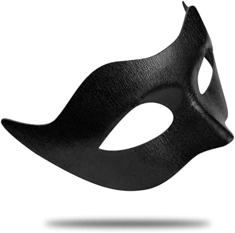 Black Masquerade Mysterious Mask for Men Mardi Gras Halloween Party Costume