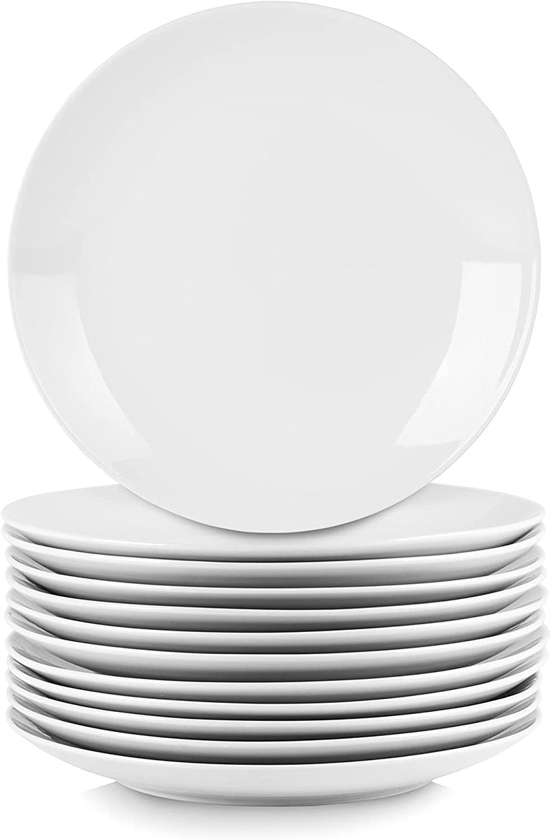 10 Strawberry Street 10" Catering Square Dinner Plate, Set of 12, White