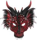 Alodidae 3D Dragon Mask Halloween Party Costume Cosplay for Adults Men, Scary Animal Half Face Masks