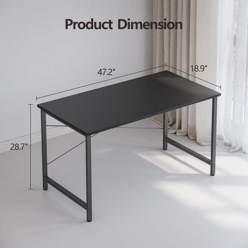 Cubicubi Computer Desk, 40 Inch Home Office Desk, Modern Simple Style PC Table for Home, Office, Study, Writing, Black