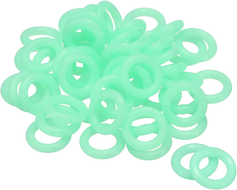 50 Pack Tent Stakes Rings - Tents Nail Ring Tent Accessories Fluorescent Glow in the Dark, Apply to Outdoor/Camping/Hiking (0.59"X 0.12", Green)