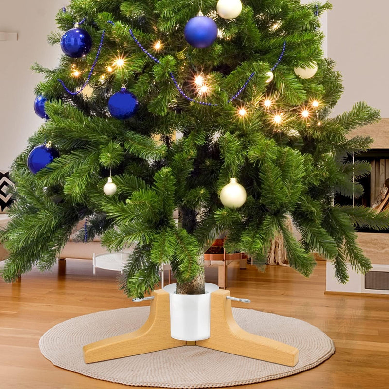 Christmas Tree Stand Adjustable Metal Tree Stand for Live Tree, Heavy Duty Christmas Tree Stand for Real Trees up to 8 FT, Christmas Tree Stand Base for 1.95 to 5.5 Inch Trunk Diameter