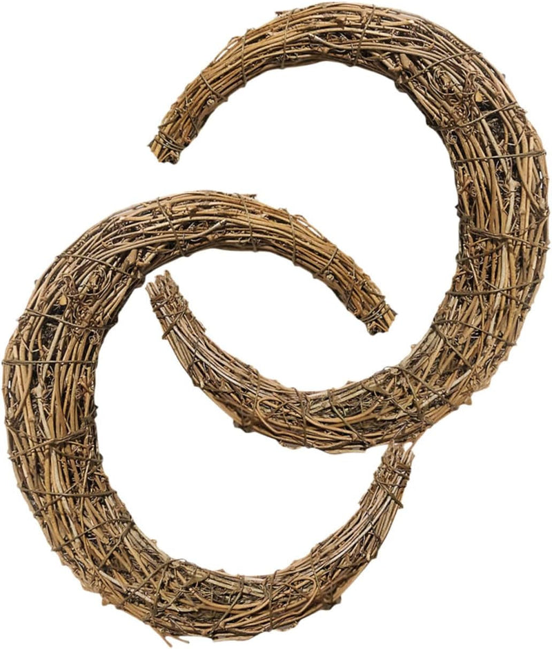 8 Pcs Rattan Garland Natural Rattan DIY Rattan Hoops DIY Flower Wreath Material Wire Wreath Frame DIY Wreath Frame DIY Rattan Wreath Handicrafts Rattan Ring DIY Wreath Accessory