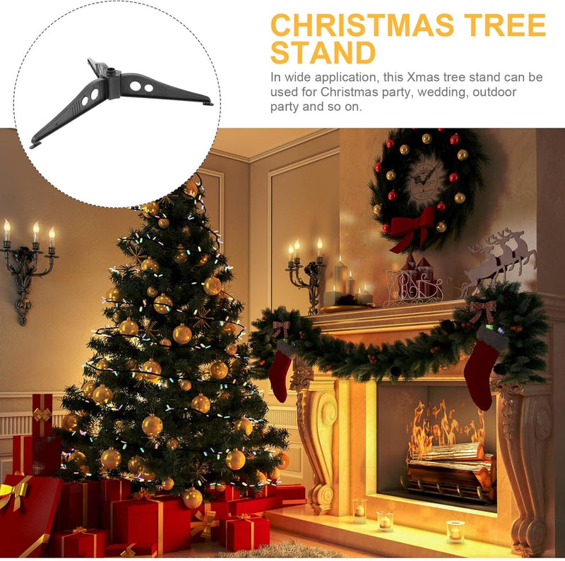 Christmas Tree Stand Tree White Stand Christmas Tree Base Stand Christmas Tree Holder Household Xmas Tree Rack Xmas Tree Base Stand Detachable Tripod Plastic