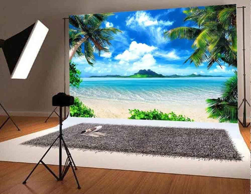 7X5Ft Beach Photography Backdrops Ocean Photo Booth Wedding Party Decoration Supplies Background Studio Props Vinyl