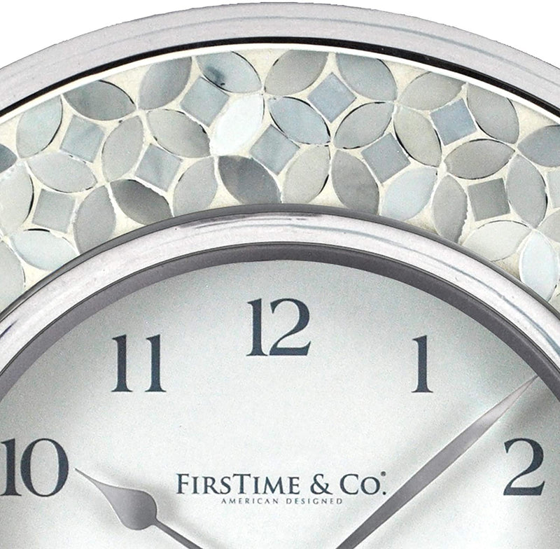 Firstime & Co. Arabesque Mosaic Wall Clock, White, 10.25 X 2 X 10.25, (00242)