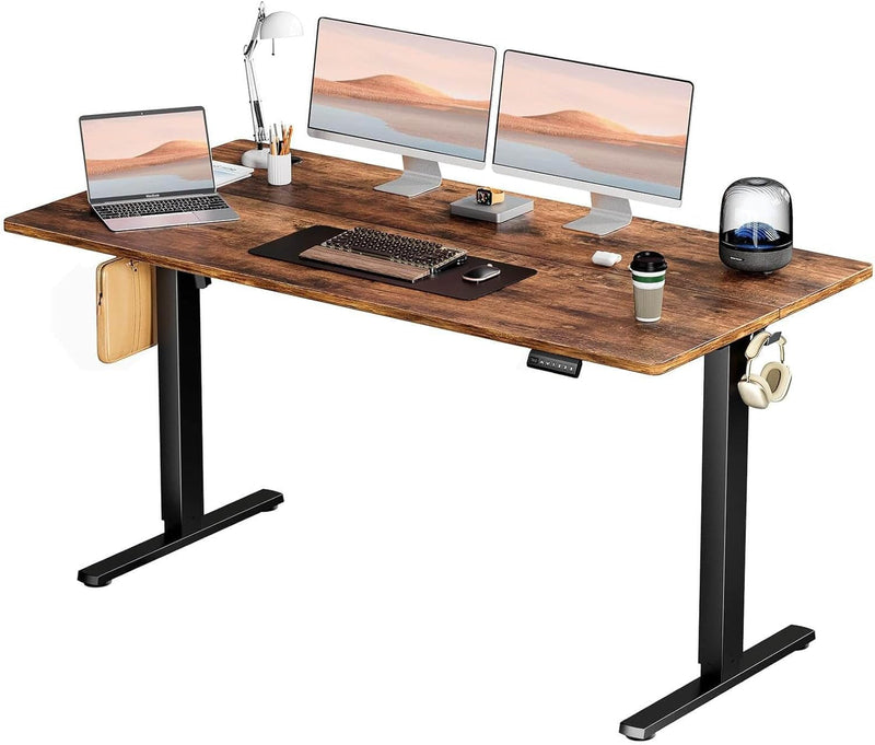 Electric Height Adjustable Standing Desk 40X24 Inches Sit Stand Desk Home Office Desk,Work from Home Desk,Rising Desks for Home Office,Black