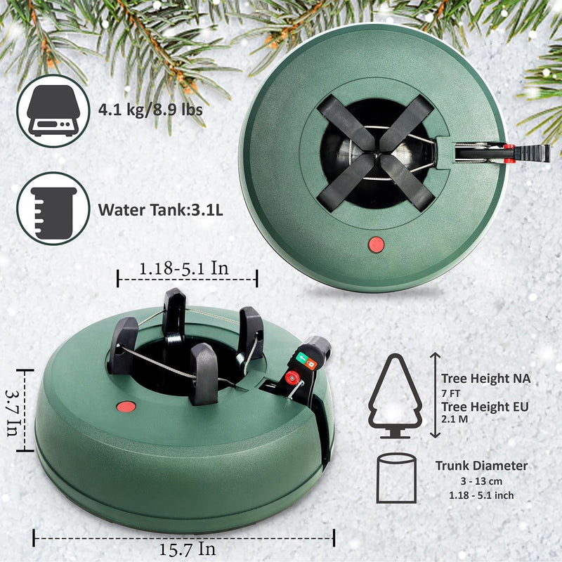 Blissun Christmas Tree Stand with Water Reservoir, Fast Clamp, Foot Pedal, Water Level Indicator, Fits up to 7FT Real Trees