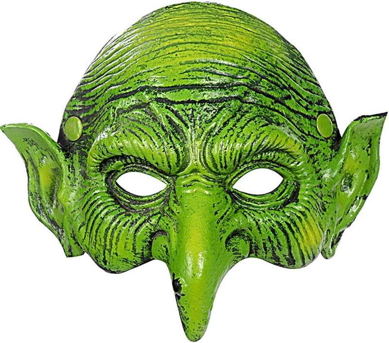 Alodidae Witch Mask Scary Green Goblin Masks for Halloween Carnival Party Costume