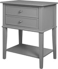Ameriwood Home Franklin Accent Table with 2 Drawers, Black