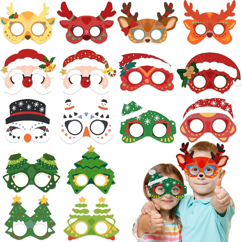 16Pcs Felt Masks for Kids Cosplay Masks Party, Felt Masks to Birthday Party, Kids Masquerade Mask for Boys and Girls