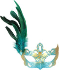 Coddsmz Women Feather Masquerade Mask Venetian Party Mask Mardi Gras Masks Princess Fancy Dress Mask Halloween Costume Mask