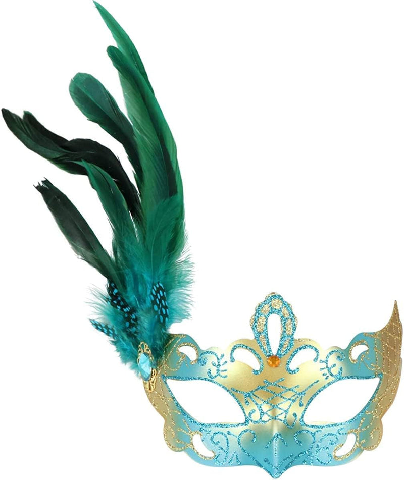 Coddsmz Women Feather Masquerade Mask Venetian Party Mask Mardi Gras Masks Princess Fancy Dress Mask Halloween Costume Mask