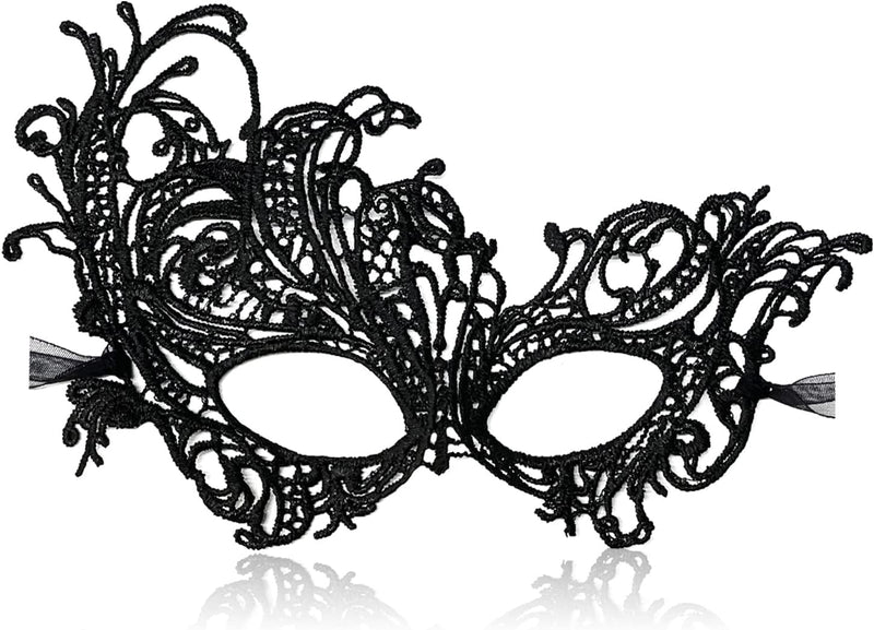 Erythem Masquerade Mask for Women, Venetian Lace Masquerade Mask for Halloween Mardi Gras Costume Party, Fit for Adult