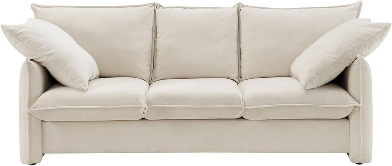 3 Seater Sectional Sofa Couch, Modern Loveseat Sofas for Living Room, Small Sofas Couches for Small Spaces,Easy to Install,Beige