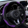 Car Steering Wheel Cover, Universal Microfiber Leather Elastic Carbon Fiber 15 Inch Breathable Anti-Slip Steering Wheel Protector for Men Women,Pink