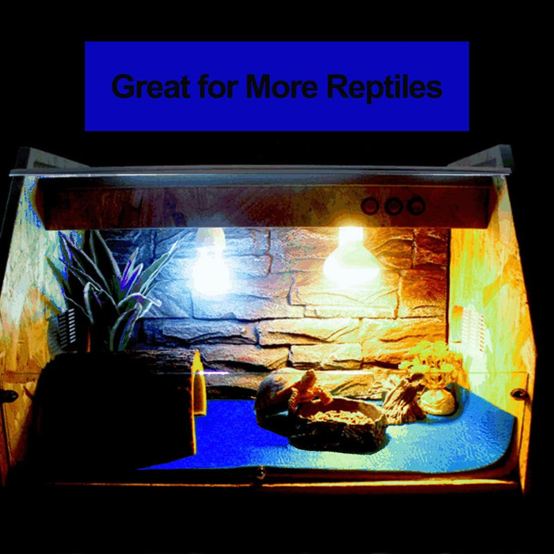 47" X 24" Large Reptile Carpet Terrarium Liner Bedding Reptile Substrate Mat Supplies for Bearded Dragon Snake Lizard Tortoise Leopard Gecko (Blue)