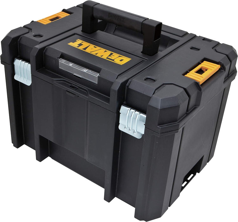 DEWALT TSTAK Tool Box, Extra Large Design, Removable Tray for Easy Access to Tools, Water and Debris Resistant (DWST17806)