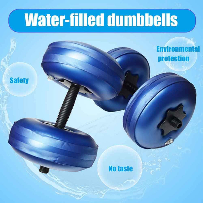 1 Pair Weight Adjustable Water Filled Dumbbells, 8-10 KG Portable Gym Dumbbells, Home & Outdoor Travel Weightlifting Exercise Fitness Dumbbell Equipment for Bodybuilding Training