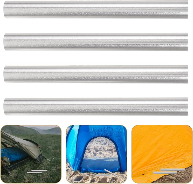 4Pcs Tent Pole Repair Tents Tent Replacement Tubes Tent Pole Fixing Tube Tubes for Tent Pole Connection Tube Tent Connector Tube Tent Supply Aluminum Alloy Maintenance Tube