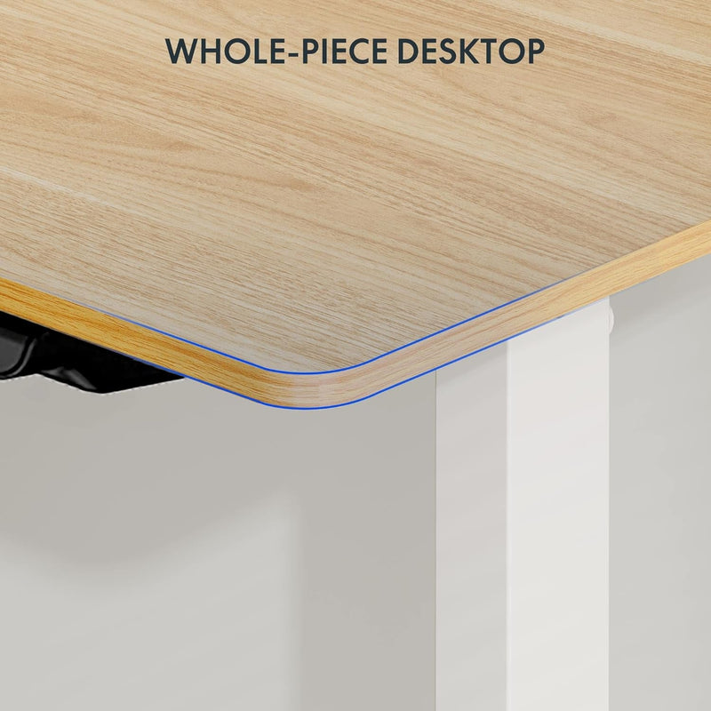 FLEXISPOT Standing Desk Adjustable Height Whole Piece 40 Inch Desk Board Computer Desk for Home Office Stand up Desk Maple