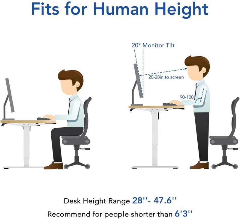 FLEXISPOT EC1 Essential Adjustable Desk, Electric Standing Desk Sit Stand Desk (48X24 Inch, Gray Frame+Marble Grey)