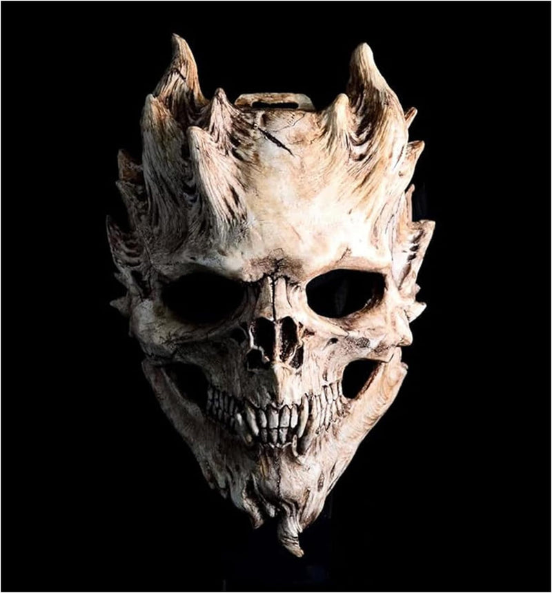 Full Head Skull Mask,Skeleton Mask for Men Women,Halloween Deluxe Full Head Skull Mask Scary Latex Helmet Cosplay Party Props