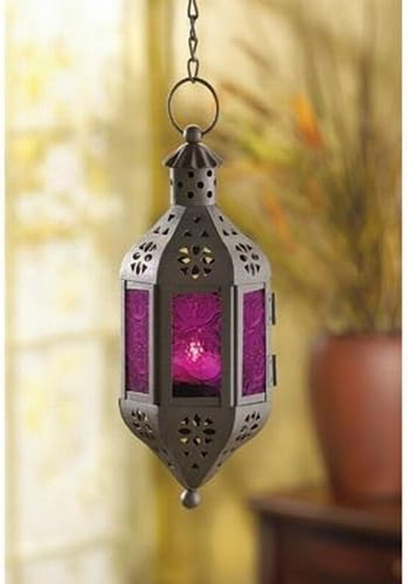 Gifts & Decor Mystical Decorative Candle Lantern Light Metal Glass