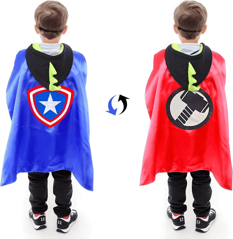 Dress up Toys - Superhero Capes and Masks, Costumes Set for Kids - Ideal for Cosplay, Birthday Party, Christmas, Halloween - Fun Gift for 3-10 Year Old Boys and Girls