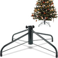 ELFJOY Christmas Tree Stand 21.6" Iron Metal Tree Base for Artificial Trees with Rubber Pad Thumb Screw (Green)