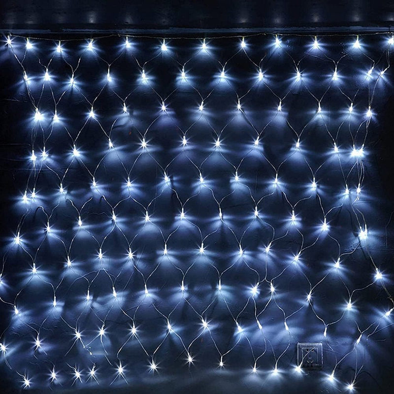 4.9Ft X 4.9Ft 96 LED Mesh Net String Lights Christmas Fairy String Lights Outdoor Plug in String Light for Xmas Party Wedding Holiday Decor,Warm White Home & Garden > Decor > Seasonal & Holiday Decorations Morttic 4.9ft*4.9ft Cool White 
