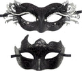 Couple Masquerade Mask Set Masquerade Mask for Women Black Costume Mask Cosplay Party Masquerade Ball