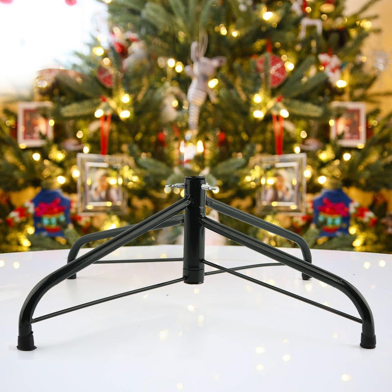 Christmas Tree Stand,Replacement Artificial Xmas Tree Stand Base, Tree Stand Iron Rack Shockproof Stable Foldable for Home, Office, Restaurant, Garden, 45Cm(Black)