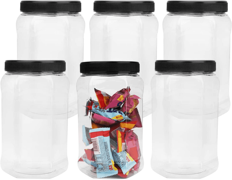 40oz Plastic Jars With Lids, Accguan Airtight Container for Food Storage Home & Garden > Decor > Decorative Jars Accguan 70 oz  