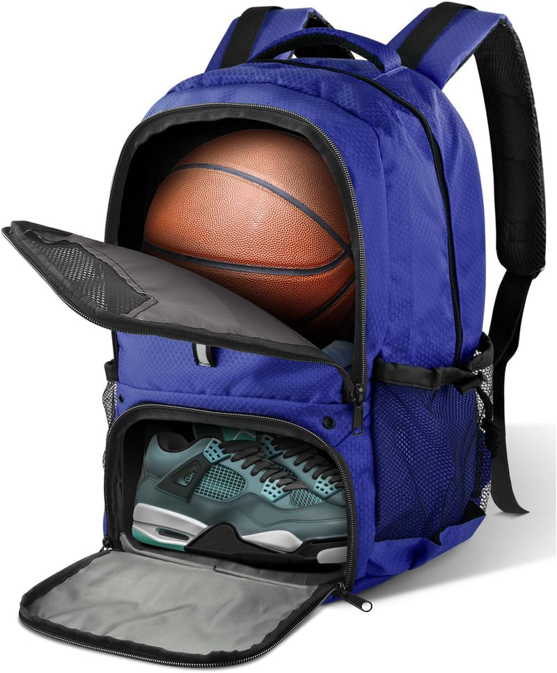 BROTOU Basketball Backpack, Large Basketball Bag with Shoes and Ball Compartment, Soccer Backpacks for Basketball/Volleyball