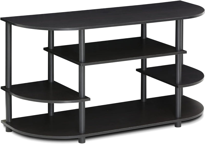 Furinno Turn-N-Tube No Tools Entertainment TV Stands, Dark Brown/Black