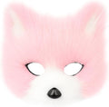 Animal Fox Wolf Mask Halloween Party Cosplay Costumes Props Plush Cat Half Face Masks Carnival Christmas Masquerade