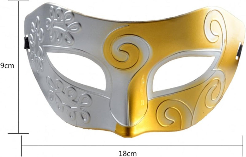 CISMARK Unisex Retro Masquerade Mask Mardi Gras Costume Party Acccessory(Pack of 16)