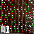 Echosari 300 LED Curtain Lights Battery Operated, 9.8Ft×9.8Ft Hanging Lights with Remote Timer Fairy Curtain Lights for Bedroom Patio Wedding Backdrop Party Decór (Warm White)