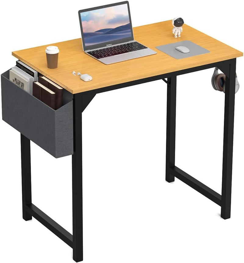 DUMOS 32 Inch Small Computer Office Desk Modern Simple Style Writing Study Work Table for Home Bedroom - Wood