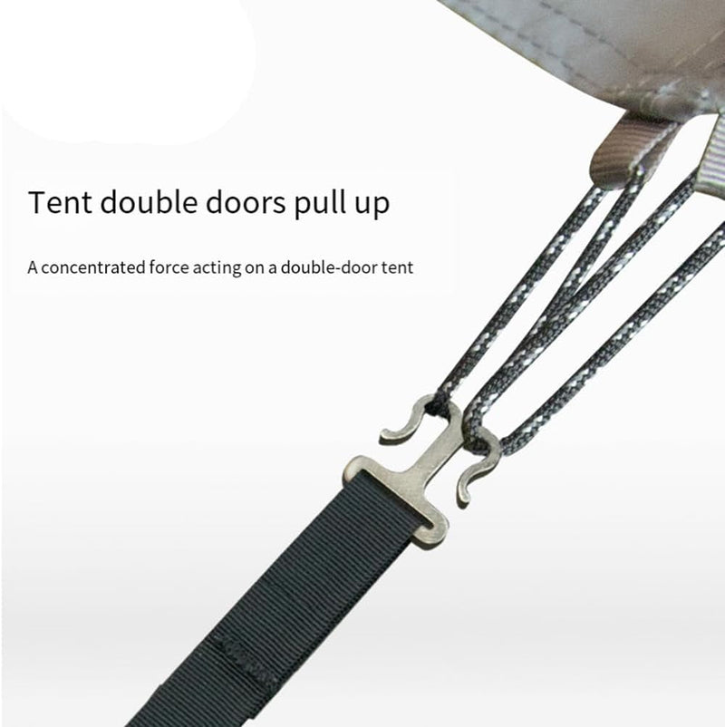 Camping Tent Buckle Rope Tensioner Awning Hooks Wind Rope Holder Tent Double-Door Pull-Up Outdoor Tents Replacement Accessories, Black