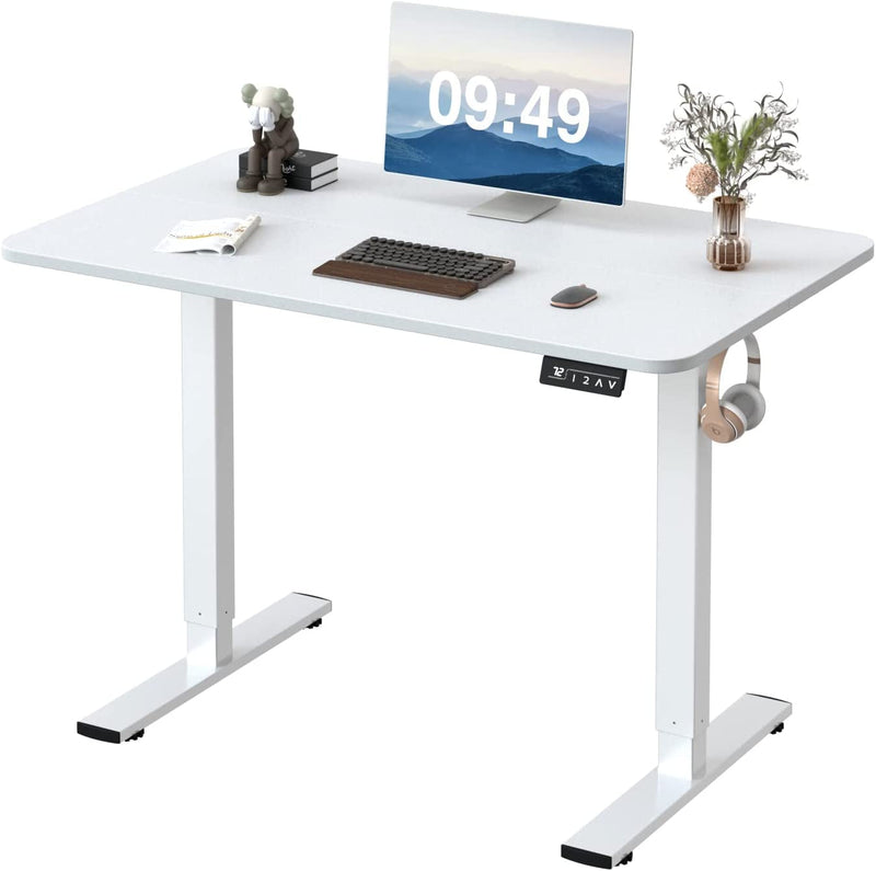 Furmax Office Standing Desk with Height Adjustable Metal Legs, Carbon