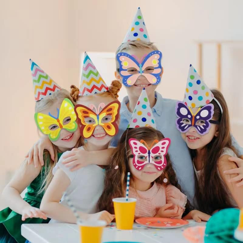 16Pcs Felt Masks for Kids Cosplay Masks Party, Felt Masks to Birthday Party, Kids Masquerade Mask for Boys and Girls