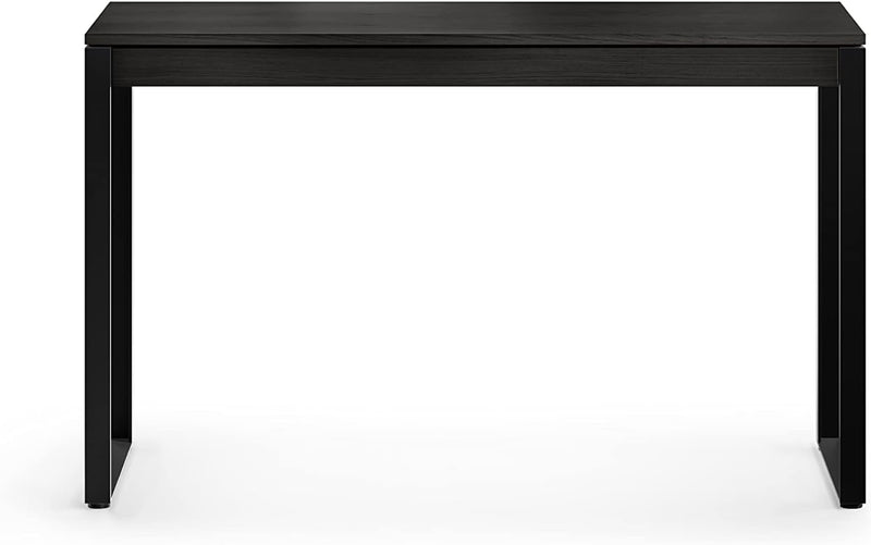 BDI Furniture Linea 6222-47.5'' Office Desk for Home or Office with Keyboard Storage Tray, Charcoal Stained Ash, Black