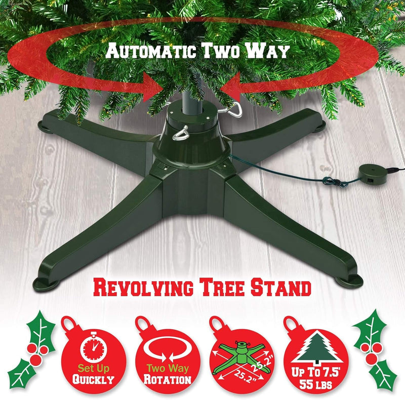 Benefitusa Rotating Tree Stand in 2 Directions for Artificial Christmas Tree Revolving Tree Base Only