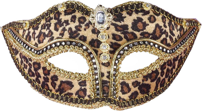 Forum Leopard Print Venetian Mask