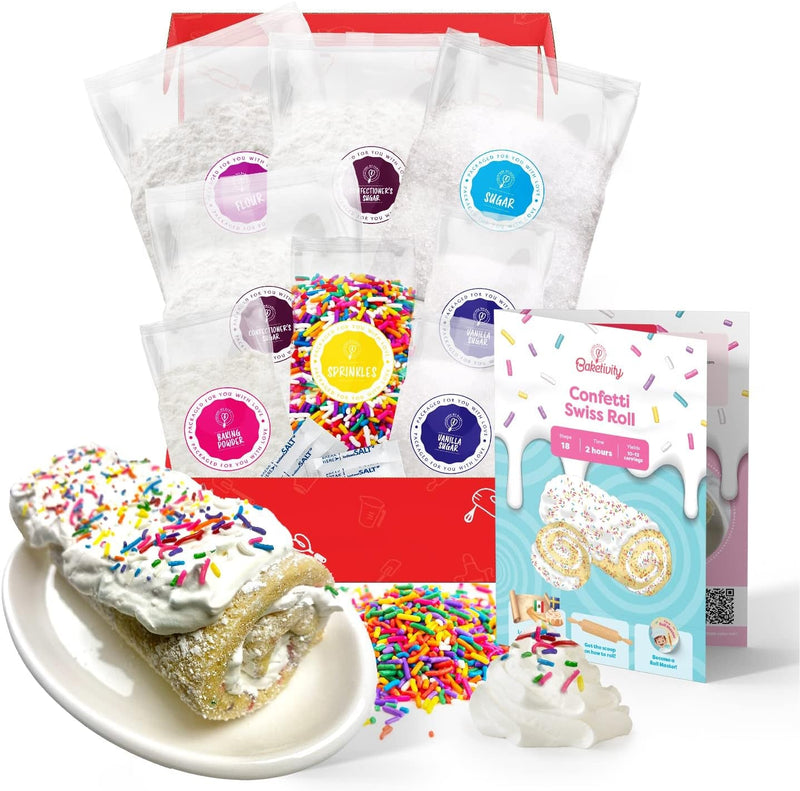 Baketivity DIY Cake Pop Baking Kit for Kids - Premeasured Ingredients, Decorating Supplies