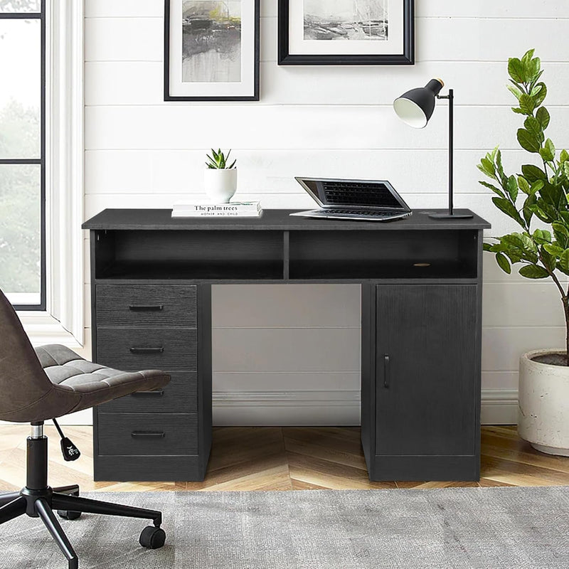 Computer Desk Writing Study Work Office Table Modern Simple with Storage for Home Bedroom, 120 X 50 X 78CM Writing Desk Work Desk for Home Office,Corner Desk with Storage, Work Desk for Home Office
